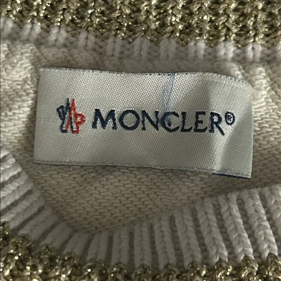 Moncler Cream and Gold Knit Sweater - Picture 4 of 11